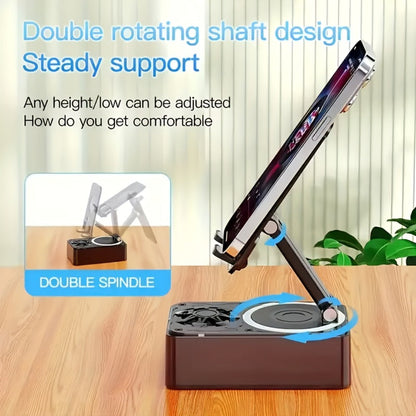 Portable Bluetooth Speaker with Turtle-Shell Phone Stand, 1200mAh Battery and 6-Hour Playtime