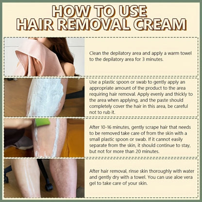 Hair Removal Cream ROZINO 150g Coconut and Mint Pump Bottle with Carton for External Body Grooming