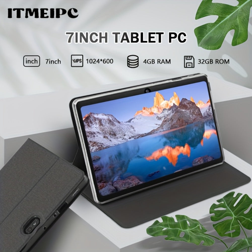 Android Tablet 7-Inch with Android 14, 4GB Total RAM, 32GB Internal Storage, WiFi 6 and 3500mAh Battery