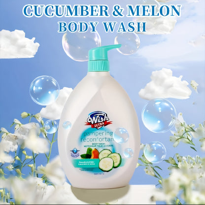 Pump-Bottle Body Wash with Vitamin E Label, Five Scent Options and Single or Two-Piece Packs