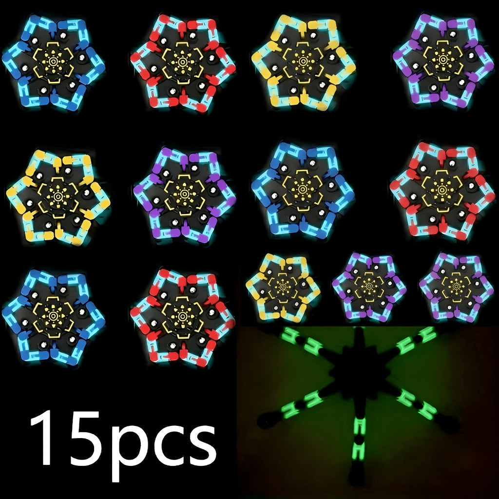 Robot Fidget Spinner Set with 10- or 15-Piece Standard and Luminous Checkout Configurations