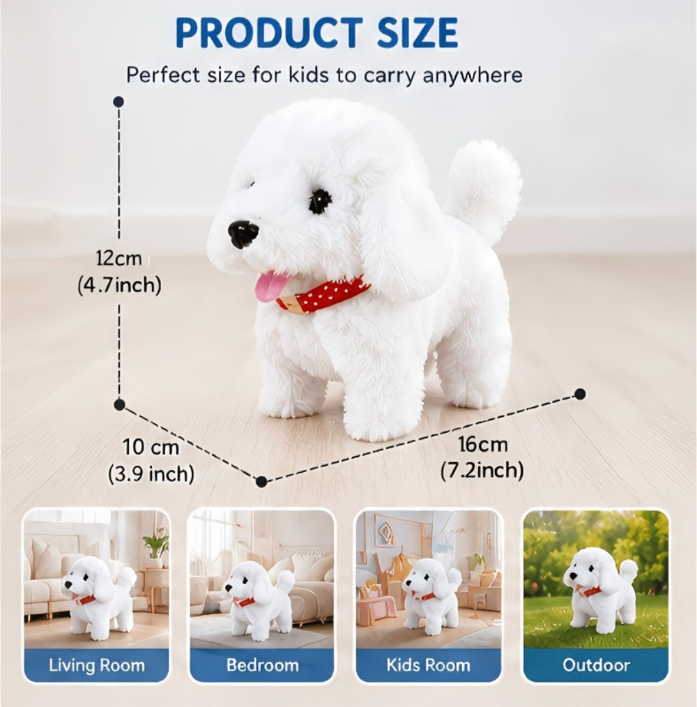 Robot Dog Toy for Kids Interactive Plush Puppy Walks Barks Wags Tail Smart AI Electronic Pet Realistic Sounds Stuffed Dog Gift for Boys Girls Ages 3+ Birthday Christmas