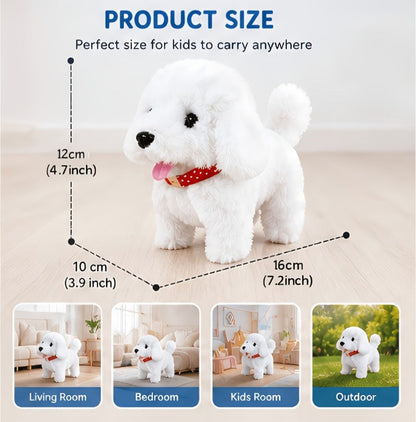 Robot Dog Toy for Kids Interactive Plush Puppy Walks Barks Wags Tail Smart AI Electronic Pet Realistic Sounds Stuffed Dog Gift for Boys Girls Ages 3+ Birthday Christmas