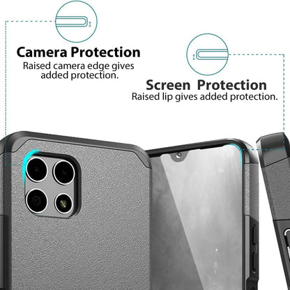 Revvl 7 5G Case Heavy Duty Dual Layer Shockproof with Magnetic Support – Hybrid Hard PC TPU Drop Protection Cover for T-Mobile Revvl 7 5G with Raised Bezels & Precise Cutouts