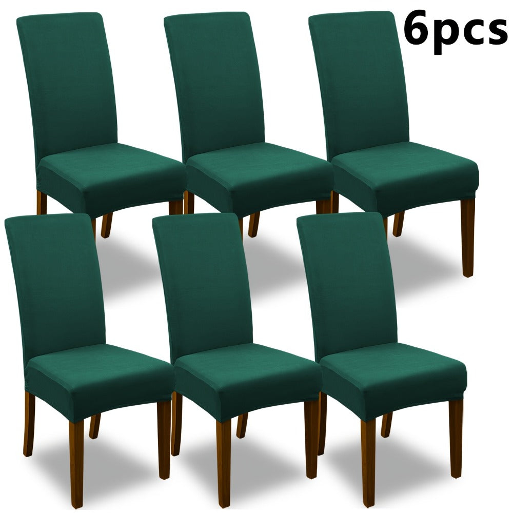 Chair Cover Set of 4 or 6 Stretch Jacquard Dining Slipcovers in Nine Available Color Choices