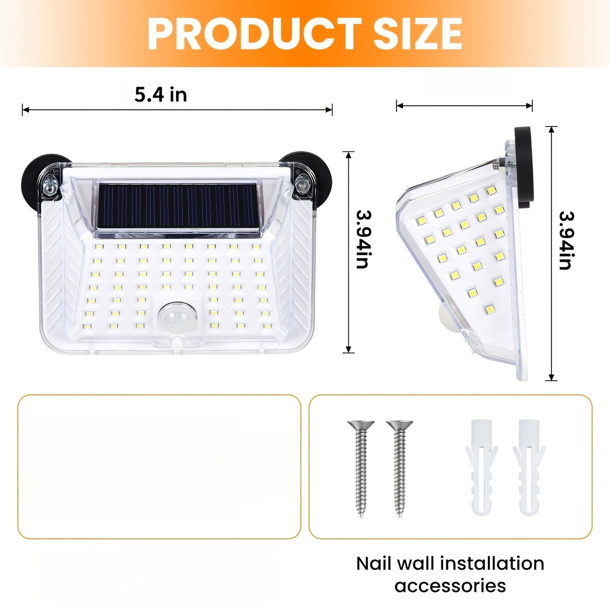 Magnetic RV Solar Motion Light 800LM - 90 LED, 270° Sensor, 3 Modes, IP65 Waterproof, for RV Awning, Camper, Trailer & Porch Exterior Lighting