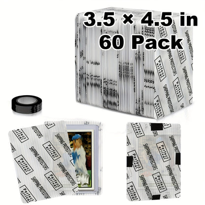 Bulk Rigid Trading Card Shipping Protectors, 3.5 x 4.5 Inch, in 60, 120 or 510 Count Packs