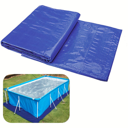 Blue Above-Ground Pool Ground Cover Mat, 118 x 78.74 Inches, Rectangular Floor Layer, Pool Not Included