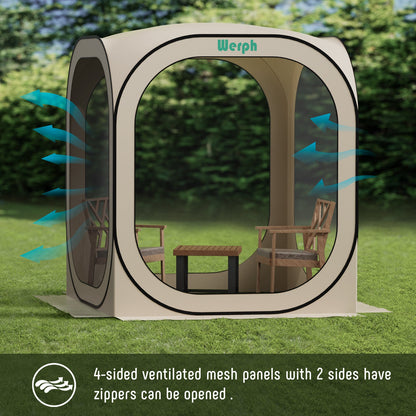 Gazebo Screen House 6x6ft Pop Up Canopy Mosquito Netting Backyard