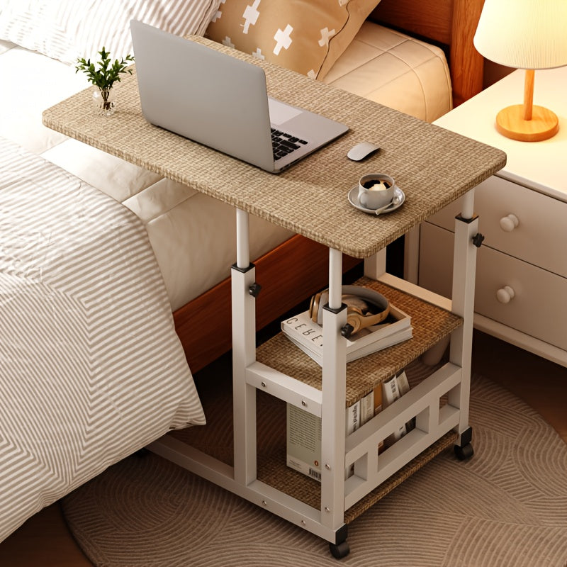 Overbed Table with Casters Adjustable Height – Bedside Nursing Table for Hospital & Home Care, Rolling Laptop Desk for Elderly & Patients, Meal Tray Stand, Multiple Colors