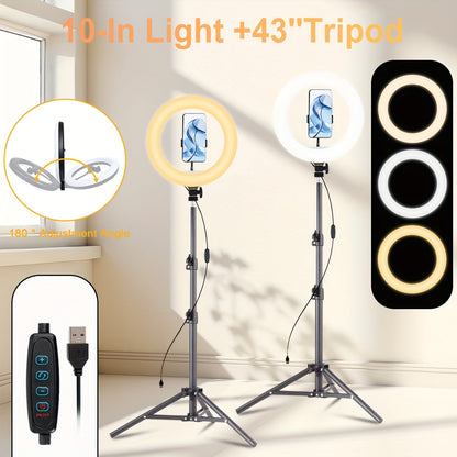 Ring Light 12 Inch Adjustable Brightness RGB with 63 Inch Floor Stand for Photo Selfie Video for an Everyday Personal Care Routine