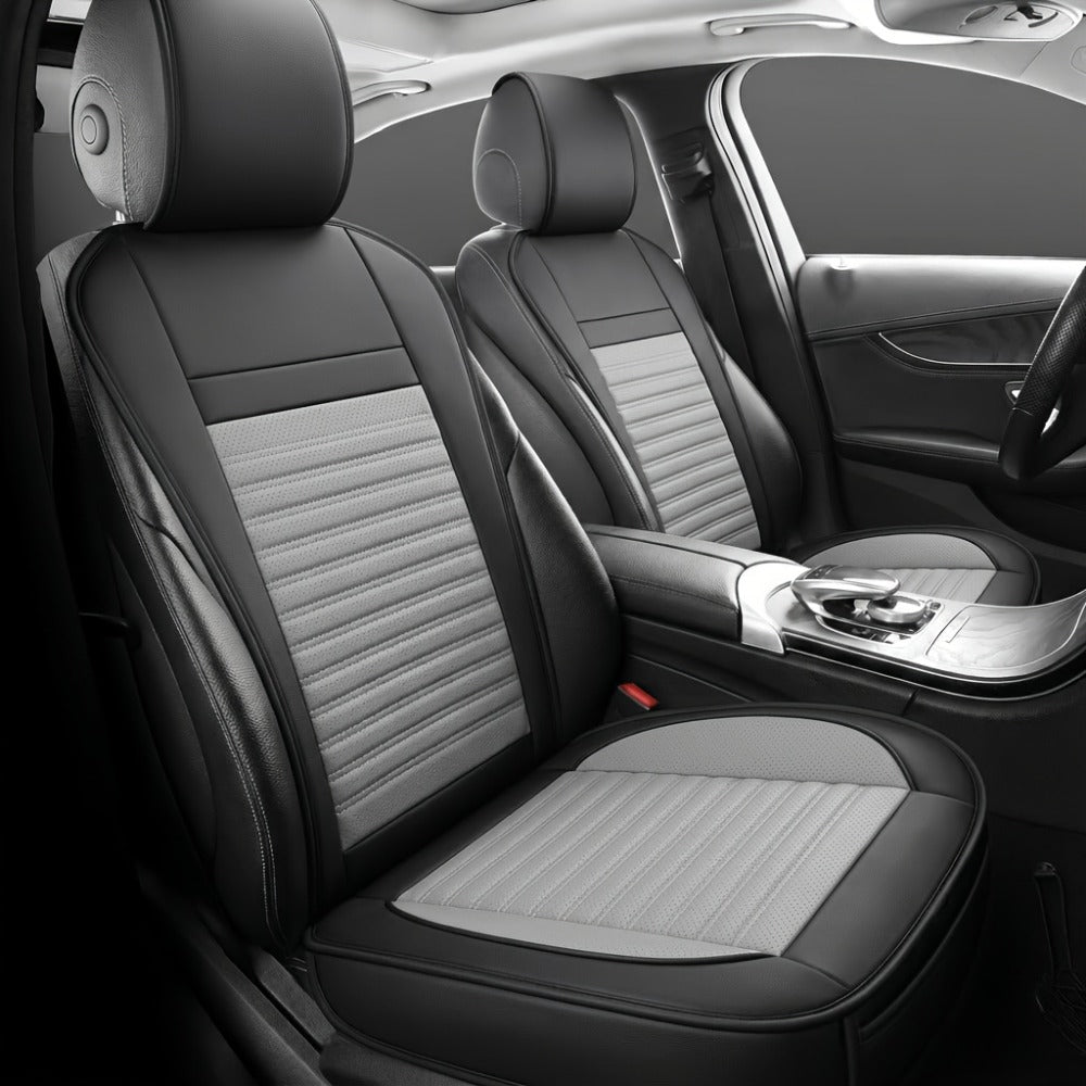 Car Seat Covers Front Pair with Full-Surround High-Back Design and Fifteen Color or Pattern Options