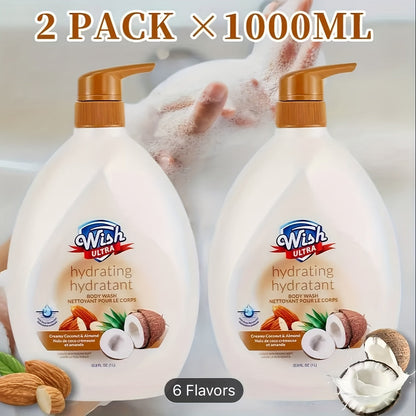 Pump-Bottle Body Wash with Vitamin E Label, Five Scent Options and Single or Two-Piece Packs