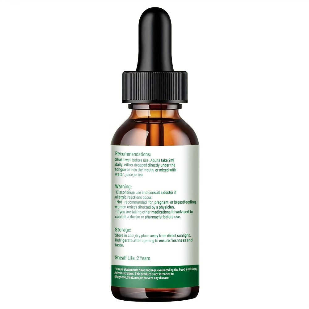 Dietary Supplement Soursop Liquid Drops with Black Seed Oil, Ashwagandha and Seaweed, 2 fl oz