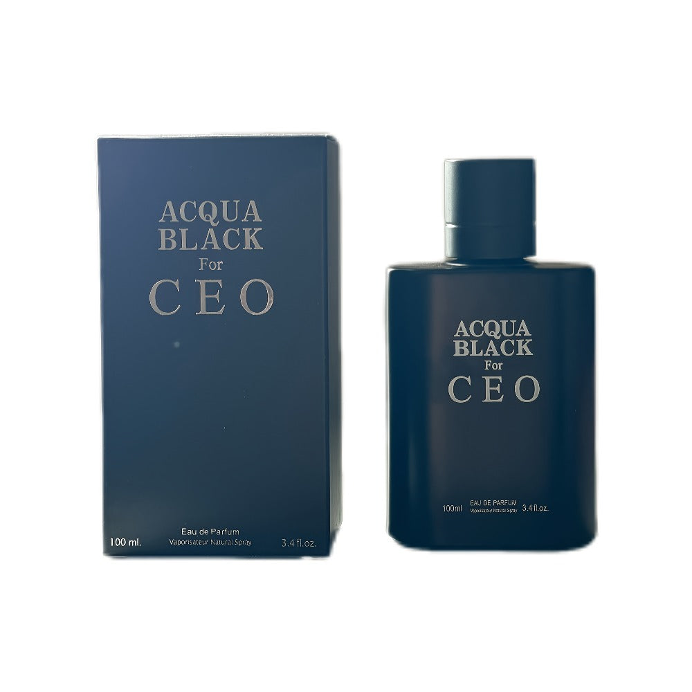 AOUA Black Acqua Aquatic Cologne for Men Eau de Parfum 3.4oz 100ml Fresh Lime Neroli Jasmine Long Lasting EDP Spray 1pc or 2pcs Set Gift for Him