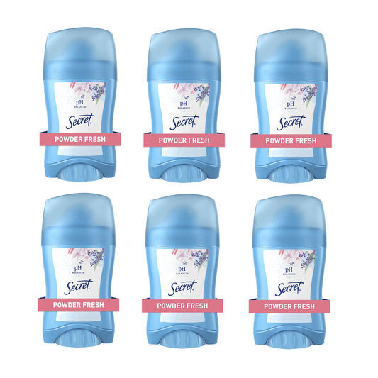 Secret Powder Fresh Antiperspirant Deodorant 1.7 oz – 6 Pack, 48H Odor & Sweat Protection, Invisible Solid, Soft Powder Scent, Dermatologist Tested, Daily Underarm Protection for Women
