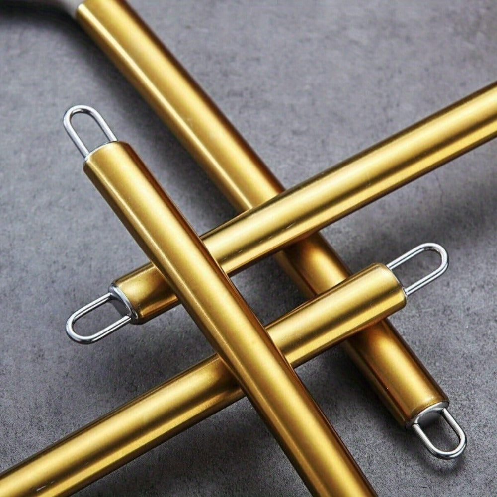 38-Piece Gold-Tone Silicone and Steel Kitchen Utensil Set with Holder, Measuring Tools and Accessories