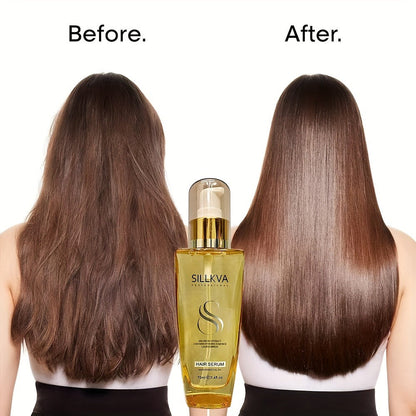 Two-Pack Argan Oil Leave-In Hair Serum for Dry, Frizzy and Flyaway Hair in Daily Care Routines