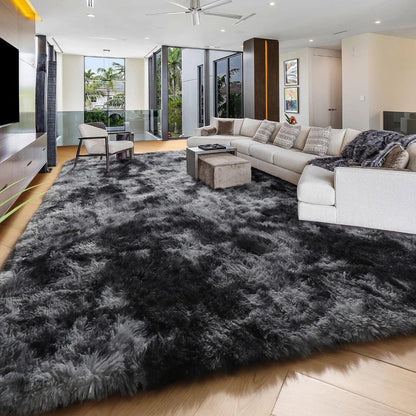 Area Rug 8x10 Plush Shag with 1.7-Inch Pile and Nine Machine-Washable Colors for Living Spaces