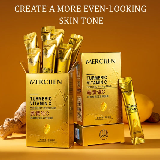 Turmeric Tear Off Facial Mask 20pcs - Deep Moisturizing Gel Face Mask, Brightening & Radiance Boosting, Non-Sticky Peel Off Mask for Daily Skin Care, Travel Size, Suitable for All Skin Types, Holiday Gift