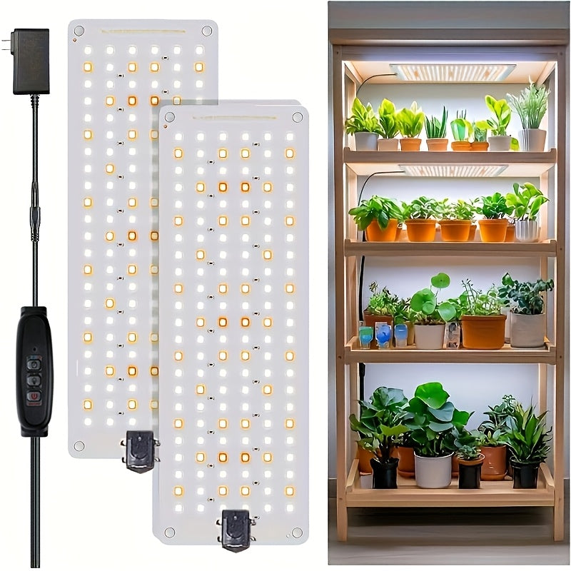 540 LED Grow Light Panel Full Spectrum | 3 Lighting Modes 10 Dimmable Levels 3 Timer Settings Under Cabinet | Indoor Plant Light 2 or 4 Pack