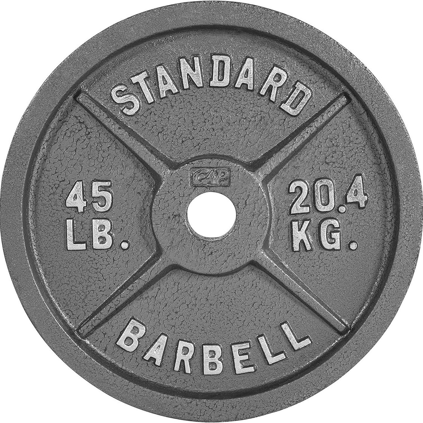 Gray STANDARD Cast-Style Weight Plates in Single, Pair, Four-Piece and Mixed Sets for Barbell Training