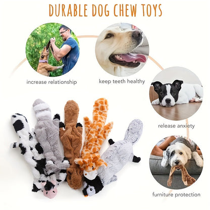 Dog Toys Squeaky Leather-Case Activity Set for Chew, Teething and Interactive Play Across Dog Sizes