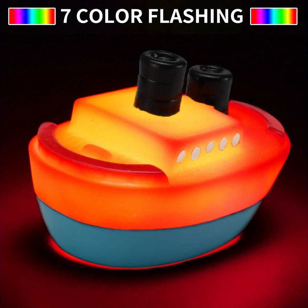 Floating Vehicle Bath Toy Sets with Light-Up 6-Piece, Light-Up 8-Piece or No-Light Options