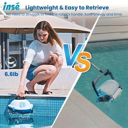 Cordless Robotic Pool Cleaner with 90-Min Runtime, Self-Parking Auto Vacuum, Floating Bracelet Retrieval