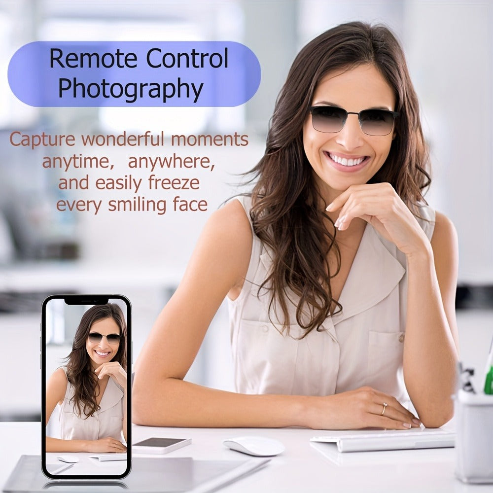 Photochromic Smart Audio Glasses – Auto-Tinting Sunglasses with Built-in Speaker & Mic, HD Voice Calls, Hi-Fi Music, Anti-Blue Light – for Sports, Driving & Daily Wear