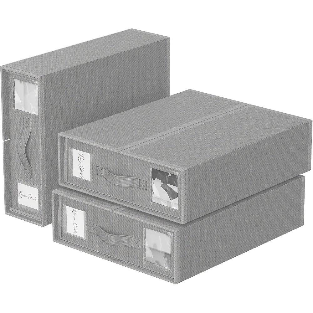 Foldable Sheet and Bedding Storage Organizer Box in Pink for Closets, Wardrobes or Under-Bed Use