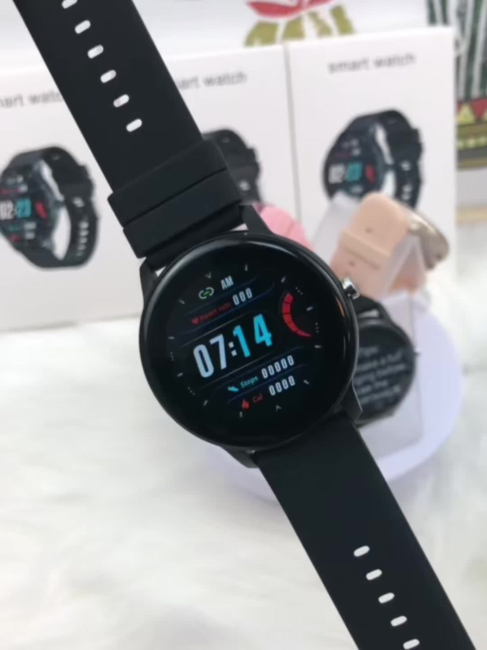 Smart Watch Round Display with Wireless Charging, 230mAh Battery, Music Control and Three Color Options