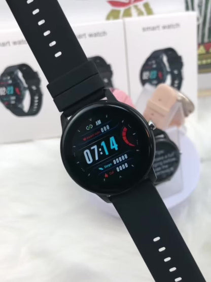 Smart Watch Round Display with Wireless Charging, 230mAh Battery, Music Control and Three Color Options