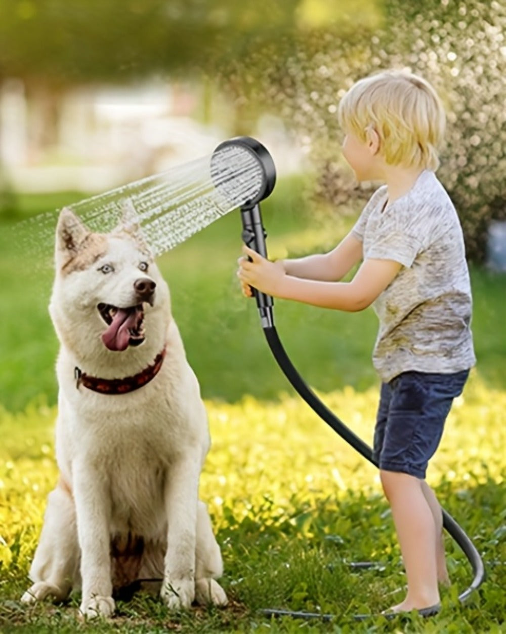 Portable Camping Shower - 6000mAh Battery, 120-Min Runtime, 6 Spray Modes, Smart Display, for Camping, Car Washing, Pet Cleaning, Hiking & Beach