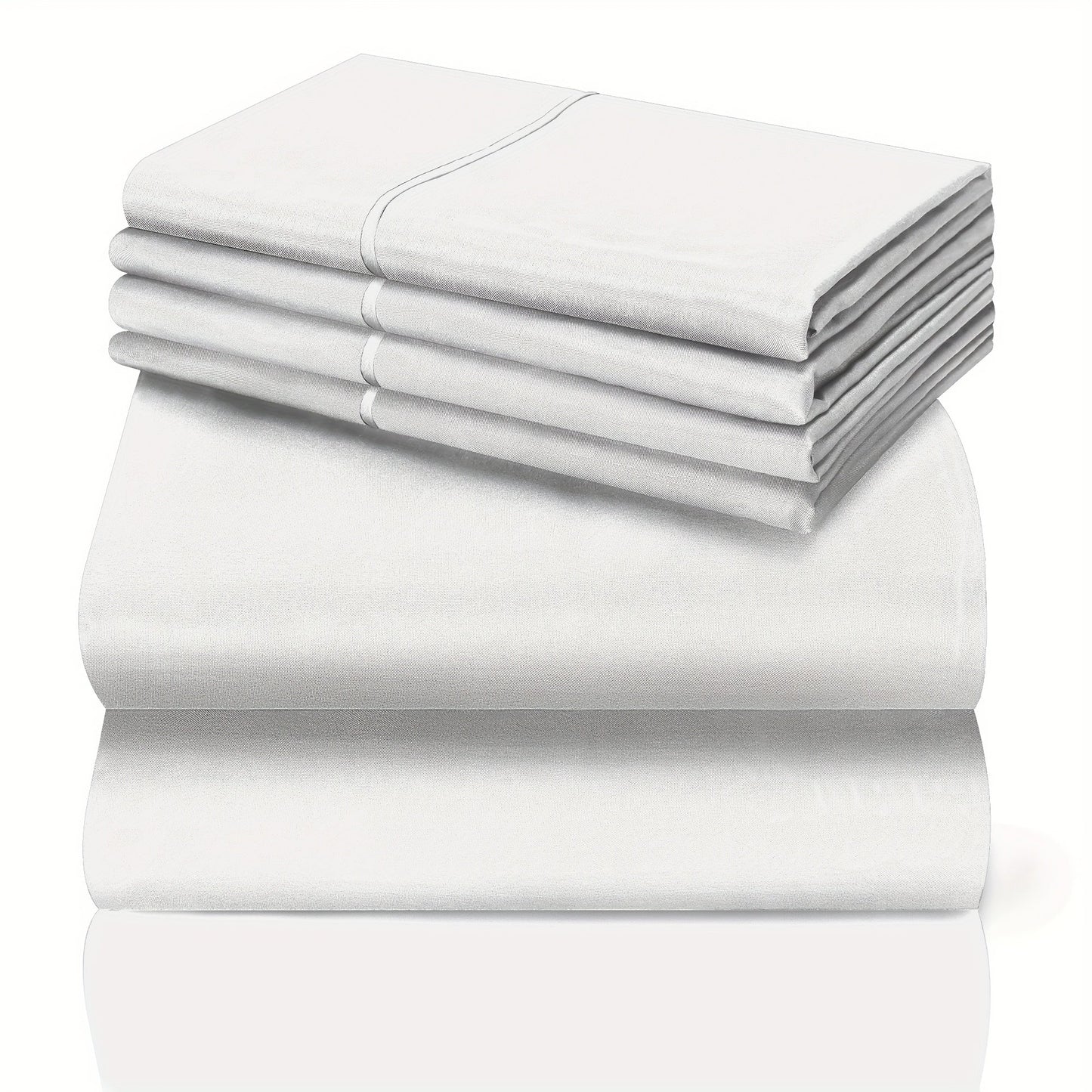 California King Sheet Set 6-Piece Breathable Cooling Bed Sheets Ultra-Soft Hotel Luxury Microfiber 18 Inch Deep Pocket Wrinkle Fade Resistant Flat Sheet Fitted Sheet 4 Pillowcases Multiple Colors