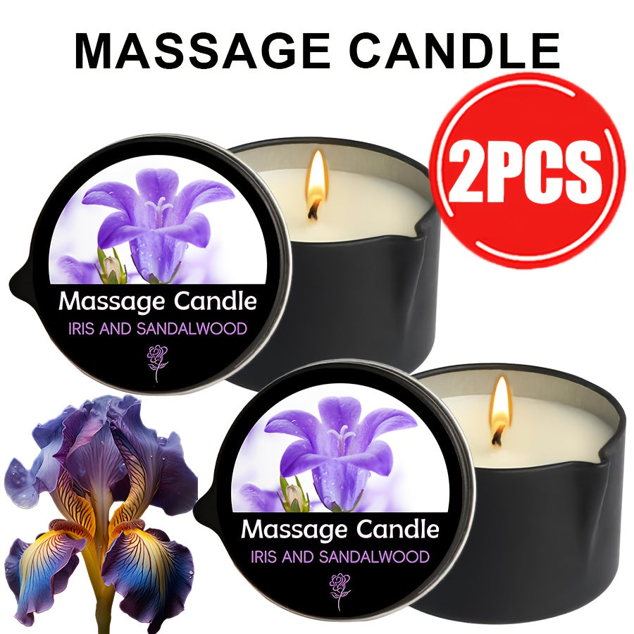 2 oz Massage Oil Candle in 18 Scent and Pack Options Including Jasmine, Lavender, Geranium and Vanilla