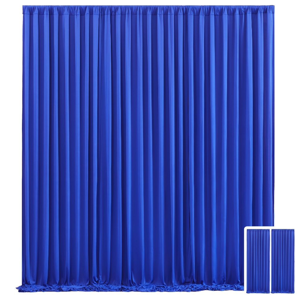 Two-Panel Photography Backdrop Curtain Set in 16 Colors with 59 x 85-Inch Panels and Pole Pockets