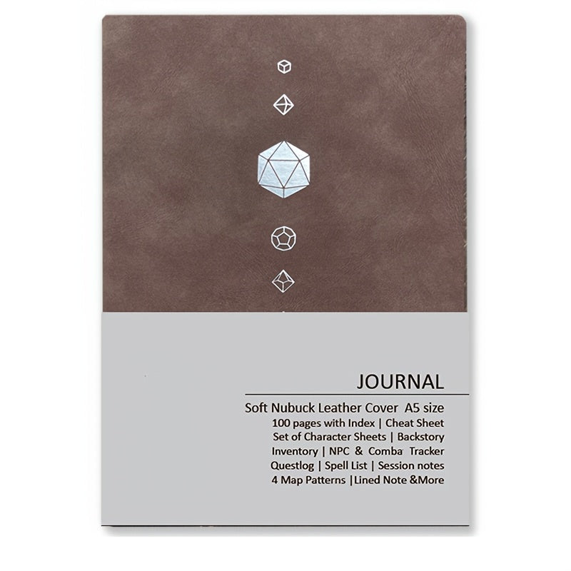 DnD Campaign Journal for D&D 5e & 5R Players — RPG Notebook with Character Sheets, Spell Tracker, Quest Log, NPC Manager & Map Pages, A5 Nubuck 100 Pages, 13 Colors, Dungeon Master Gift