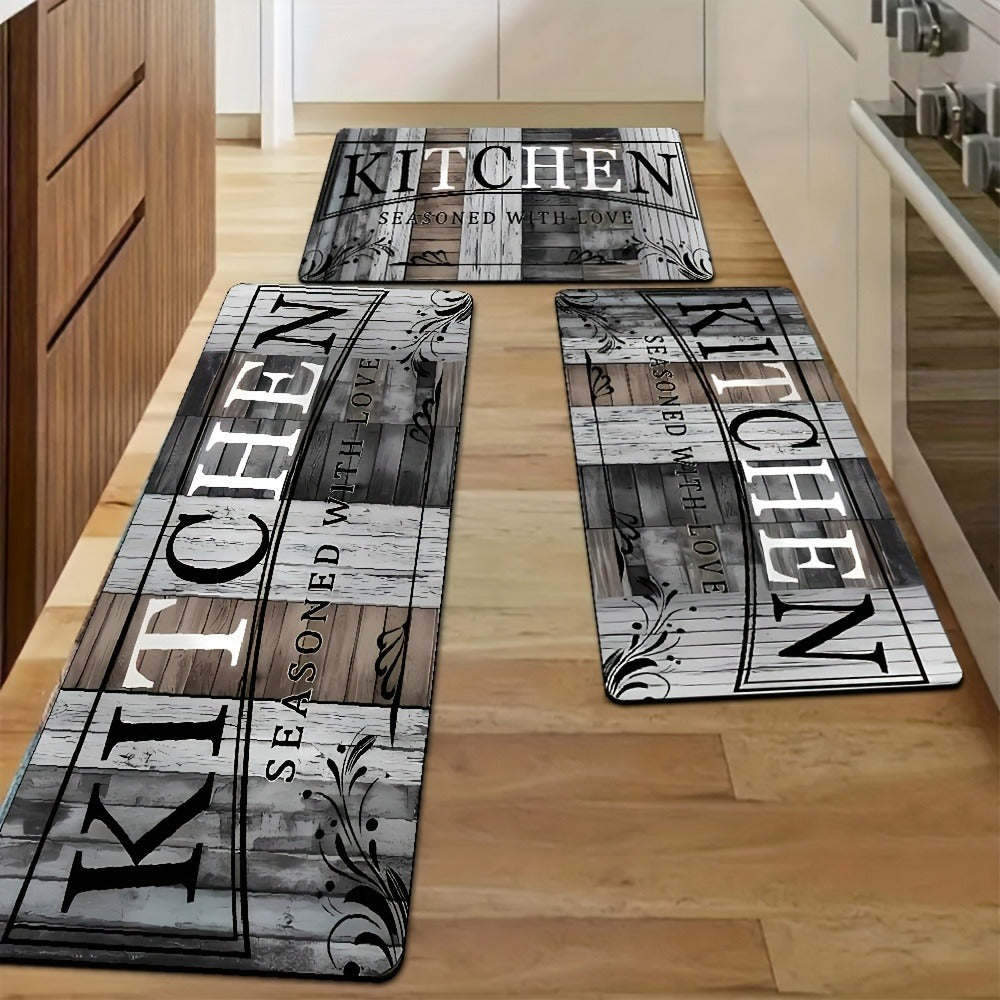 Diatomite Bath Mat Set 2 Piece - Diatom Mud Anti-Slip Floor Mat for Bathroom, Kitchen & Laundry Room