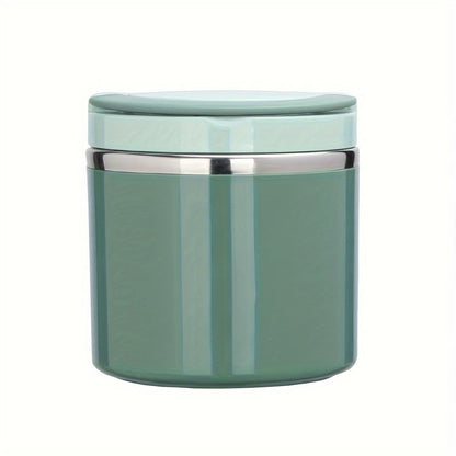 Stainless-Style Lunch Box with Handle in Green, Pink or Blue, 630 ml Single-Container Configuration