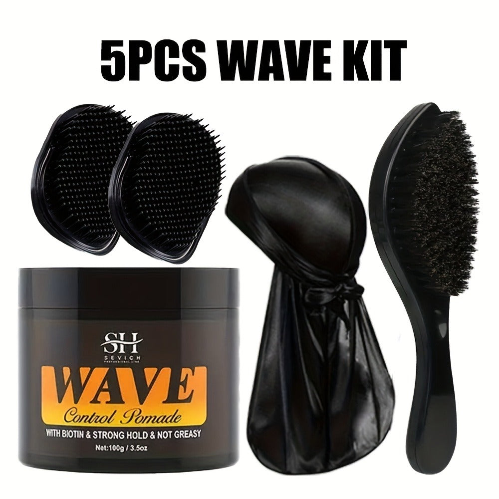 360 Wave Pomade with Jojoba Oil for Dreads, Locks, Twists and Curly Hair in Three Styling Options