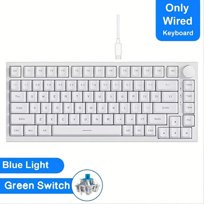 Hot Swap Gasket Mechanical Keyboard AJAZZ AK820 75% – Wireless 2.4GHz & Wired, Volume Knob, South-Facing RGB, Poron Foam, PBT Keycaps, Programmable, 11 Switch & Color Options for PC & Mac