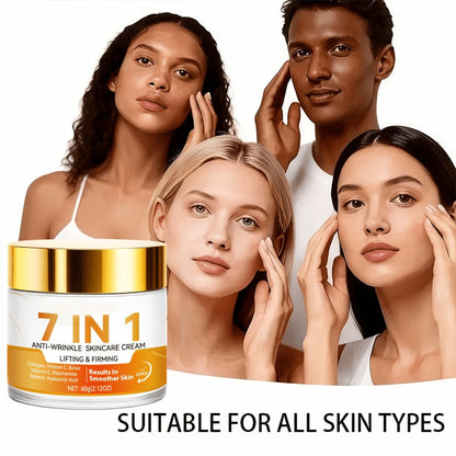 Face Cream 7-in-1 Collagen and Hyaluronic Acid Formula with Lightweight, Fast-Absorbing Texture