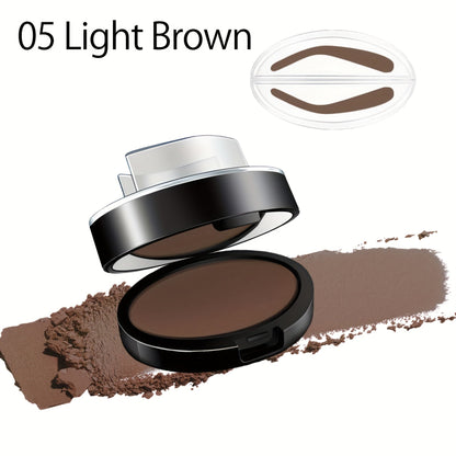 Waterproof Eyebrow Stamp Powder Kit Natural Arched Brow Shaping Long-Lasting Makeup for Women – Beginner Friendly Works on Dry & Oily Skin – Grey, Light Brown, Dark Brown Shades