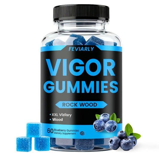 Dietary Supplement Gummies with Shilajit, Maca and Longjack in Blueberry Flavor, 60 Count for Daily Supplement Routines