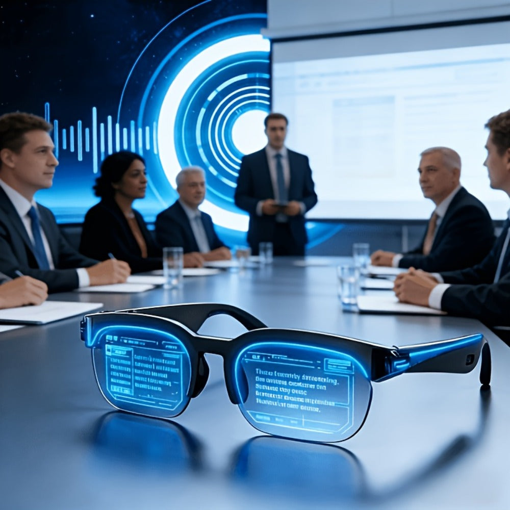 Smart Glasses Camera-Free Translation Eyewear with Open-Ear Bluetooth Audio, USB Charging and Model B Frame