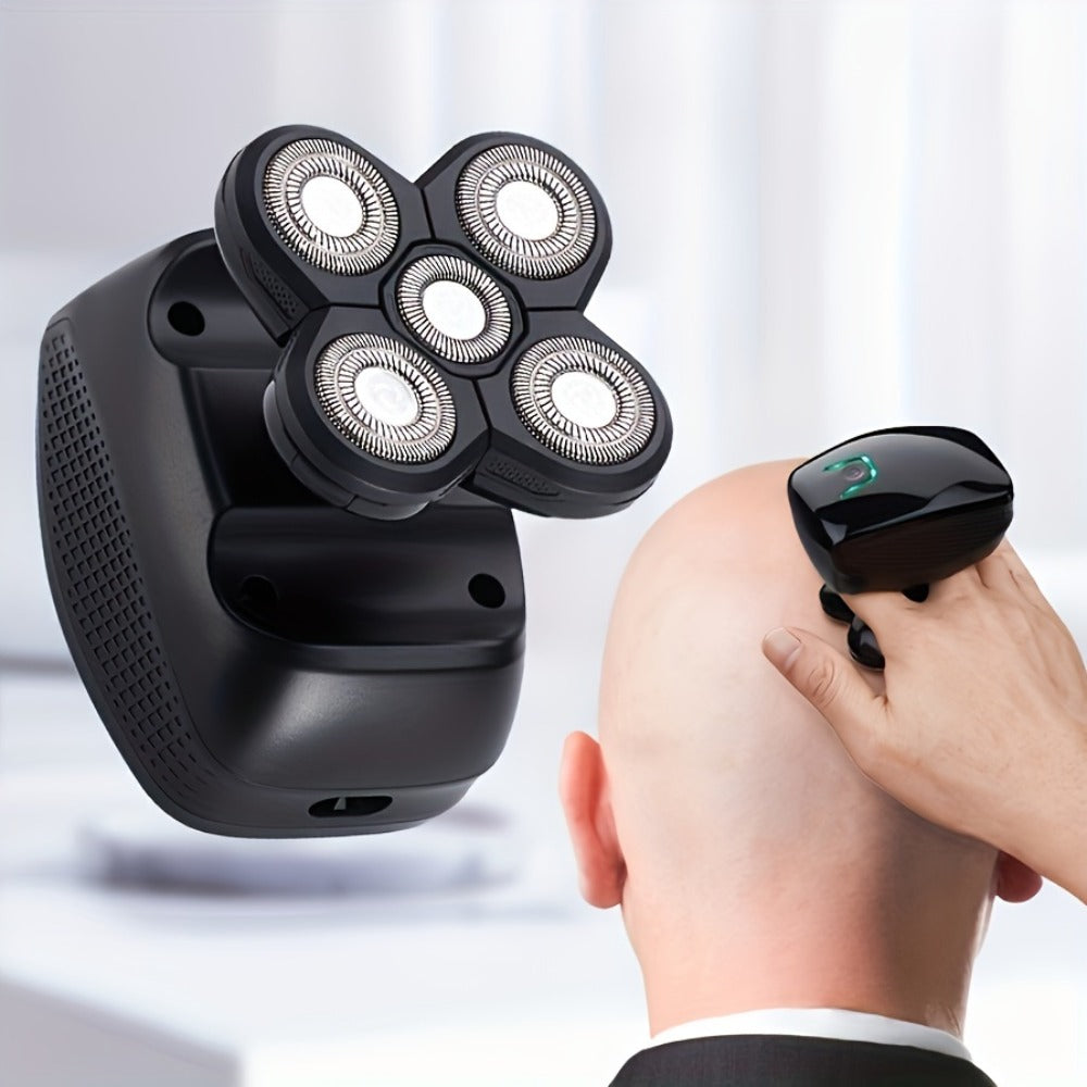 Electric Shaver Three-Blade Floating Head with Wet/Dry Use, LED Battery Display and Approximate 1-Hour Charge