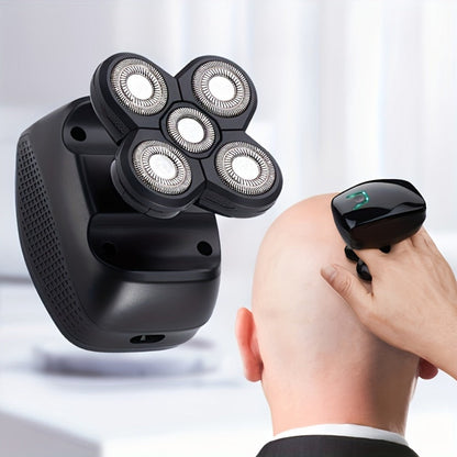 Electric Shaver Three-Blade Floating Head with Wet/Dry Use, LED Battery Display and Approximate 1-Hour Charge