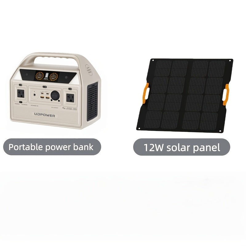 Portable Power Station 595Wh 600W with LiFePO4 Cell Pack, Nine Outputs, USB-C PD and 1200W Surge