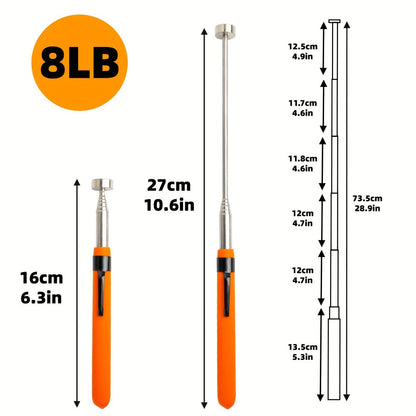 Telescoping Magnetic Pickup Tool Set with Three Bundle Configurations, Strength Labels, Tray or Inspection Mirror
